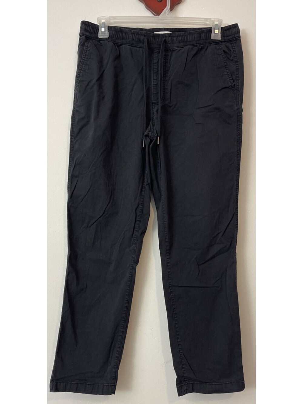 Sonoma Mens Large Dark Gray Elastic-Waist Chino Style Drawstring Pants! A5950